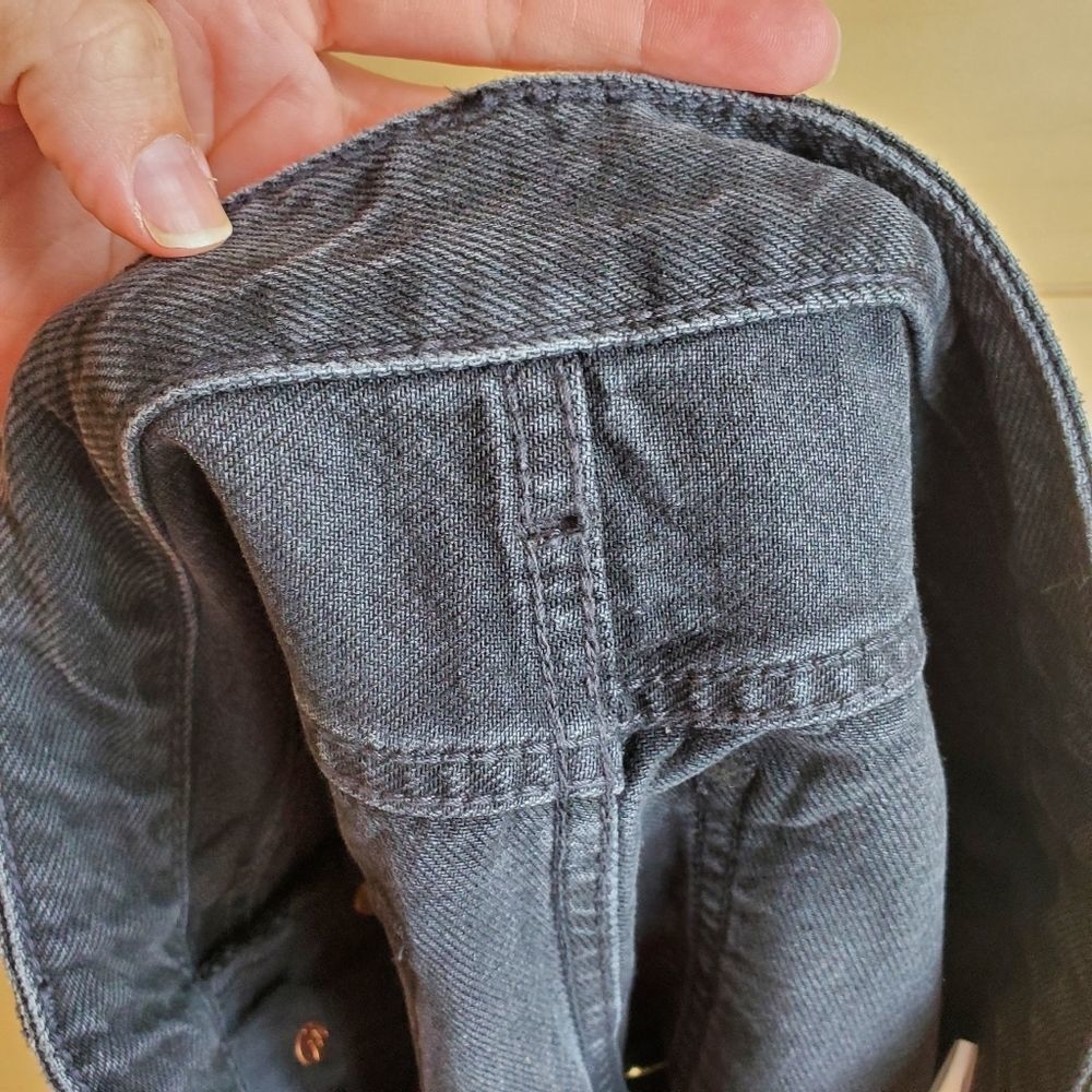 Free People Good Times Frayed Black Denin Jean Shorts - Picture 10 of 10